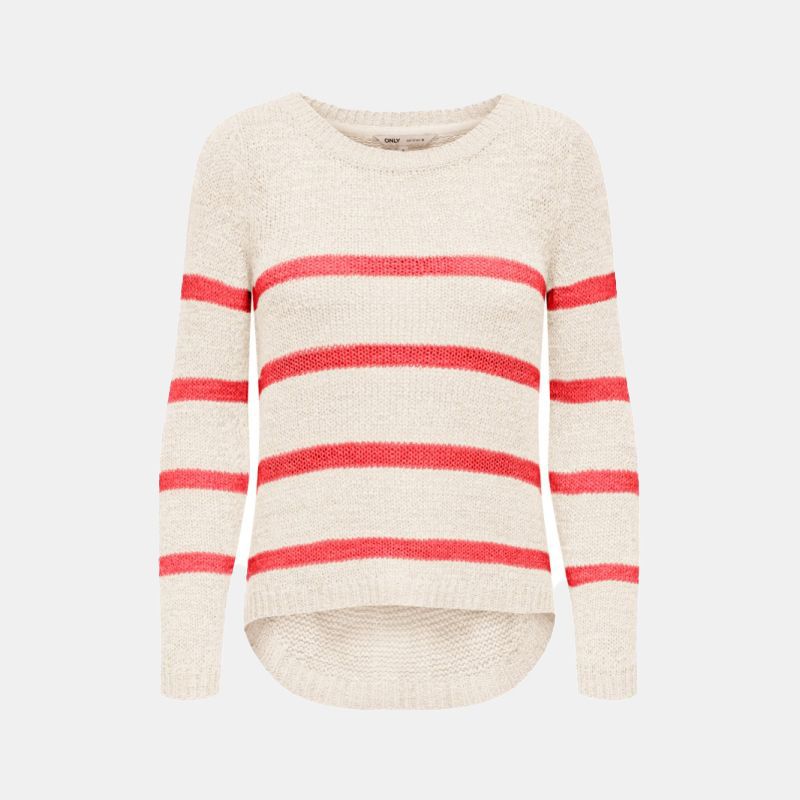 Pull geena imprimé rayures en maille Femme ONLY