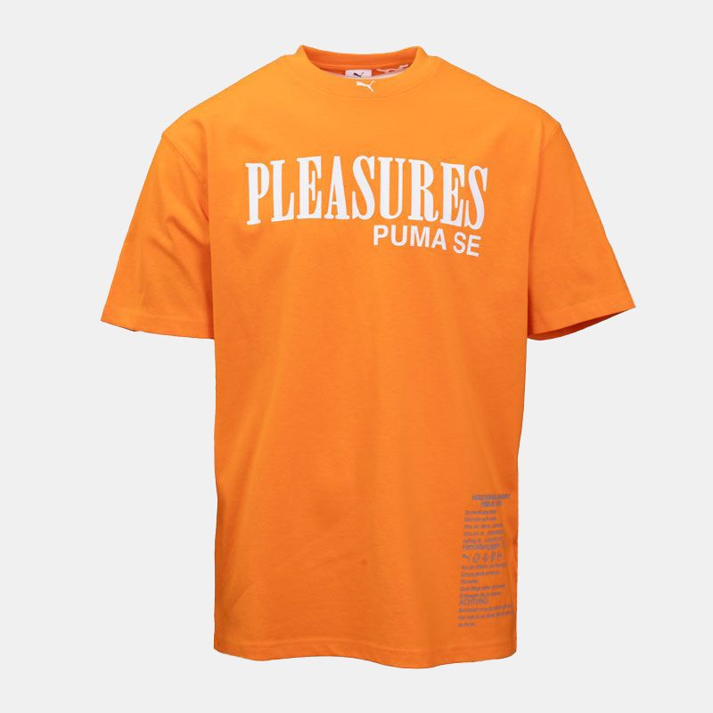 Tee shirt ras de cou Puma x Pleasures orange coton Homme PUMA