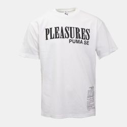Tee shirt blanc Puma x Pleasures avec inscription Homme PUMA