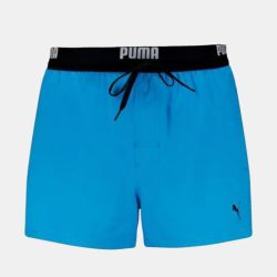 Short de bain speed blue uni avec élastique noir Homme PUMA
