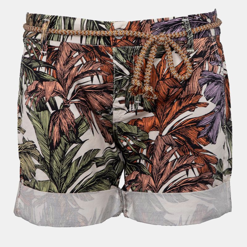 Short avec palmiers ceinture en corde Femme PLEASE