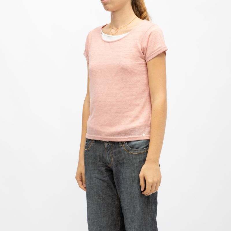 TEE SHIRT MC GLITTER BLACK P118W TEE SHIRT MC GLITTER BLACK P118W