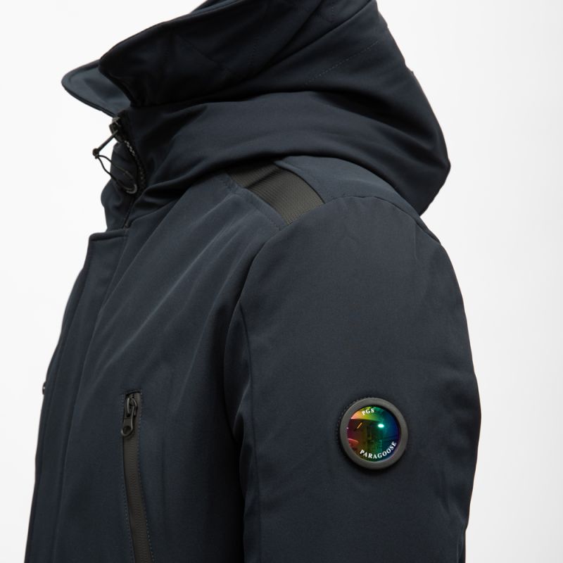 Parka à capuche baryo logo écusson holographiqueHomme PARAGOOSE Parka à capuche baryo logo écusson holographiqueHomme PARAGOOSE