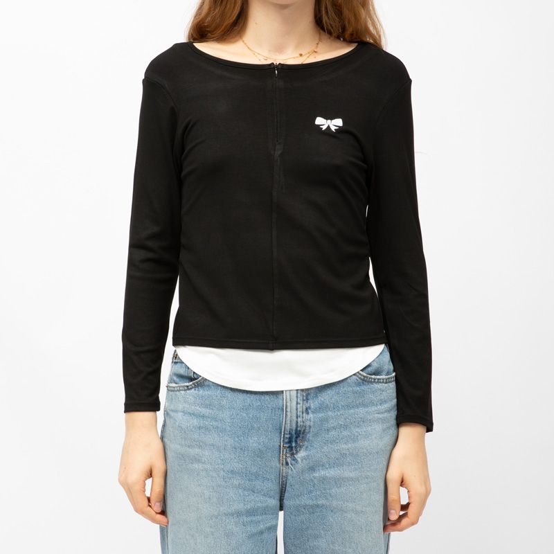 Tee shirt ml col rond aliona Femme BURTON OF LONDON