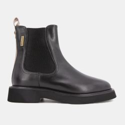 Bottines cuir Loom noir bande dorée Femme LES TROPEZIENNES PAR M.BELARBI