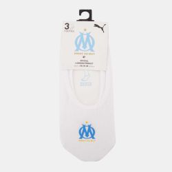Chaussettes OM uni duo footie x3 navy Enfant PUMA