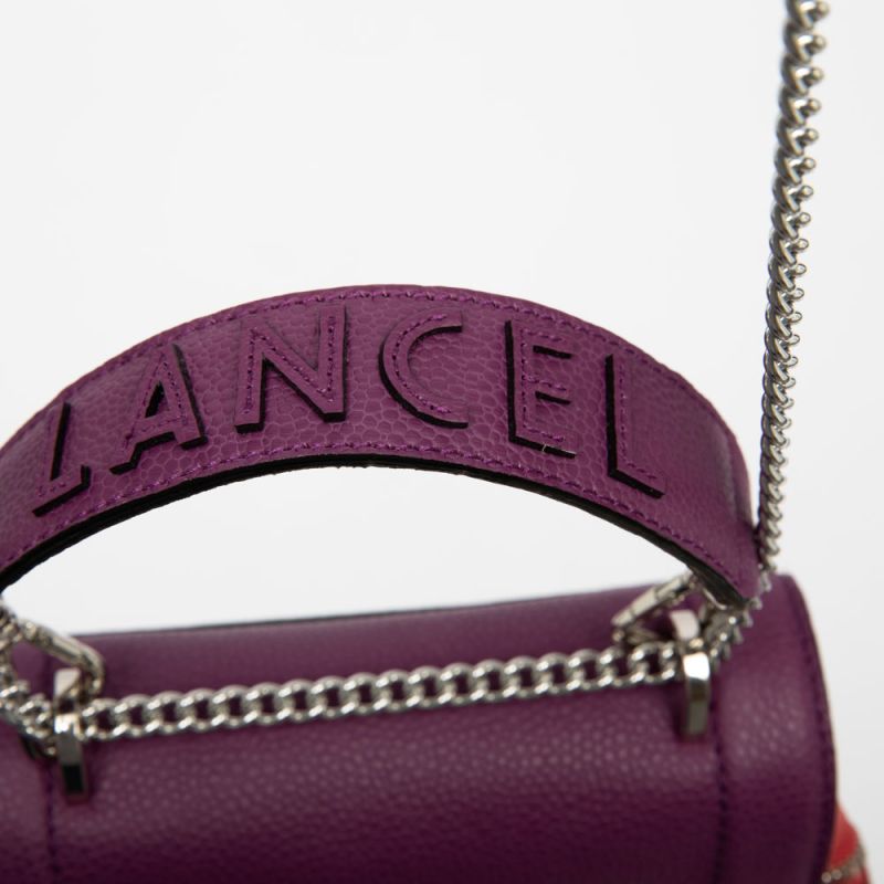 Sac rabat s cuir lisse 22x20x8cm Femme LANCEL