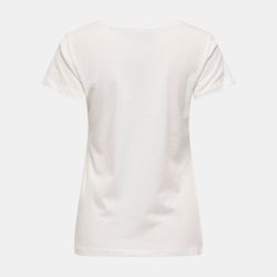 Tee shirt jdyparis cloud dancer studio motive 15366184 4428 Femme JDY