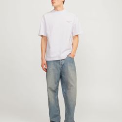 Tee shirt jwhnoho back graphic bright white 12285929 4401 Homme JACK & JONES