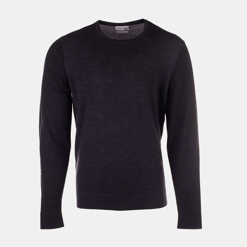 Pull noir fin 100% laine Homme CALVIN KLEIN