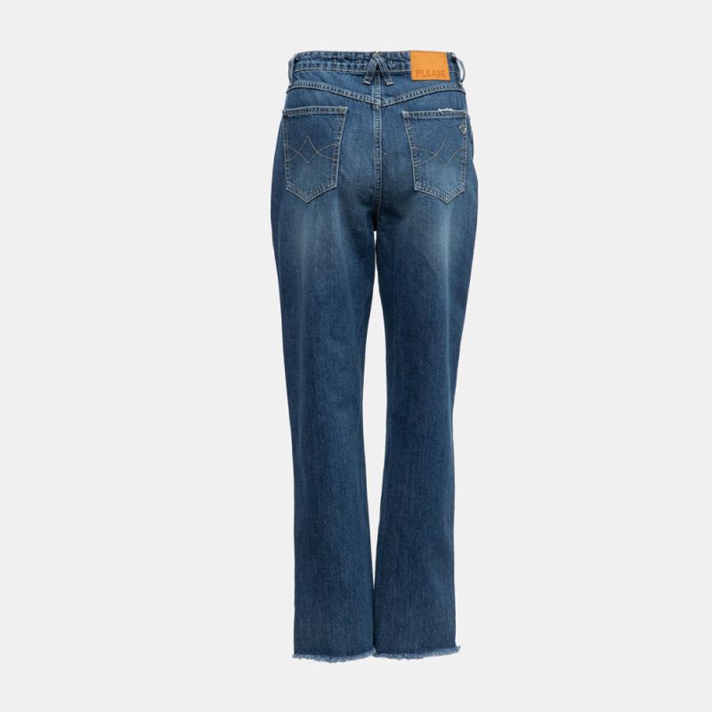 Pantalon blu denim p1eteh0ngp Femme PLEASE