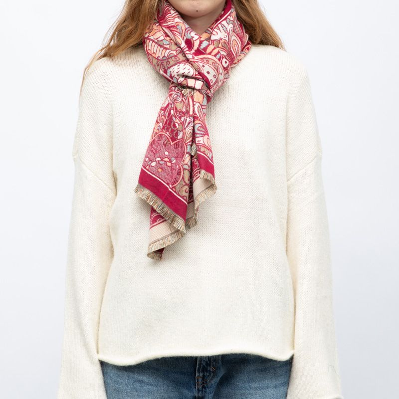 Echarpe imprimee manoukian jaquard 90x180cm Femme MANOUKIAN