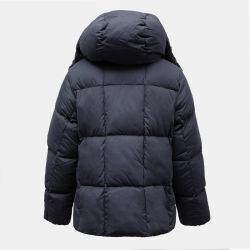 Doudoune noire à capuche zippée Femme PYRENEX