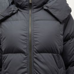 Doudoune noire à capuche zippée Femme PYRENEX