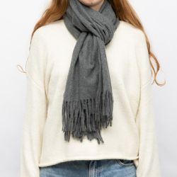 Echarpe gris fonce man-hh-252700 65x180cm Femme MANOUKIAN