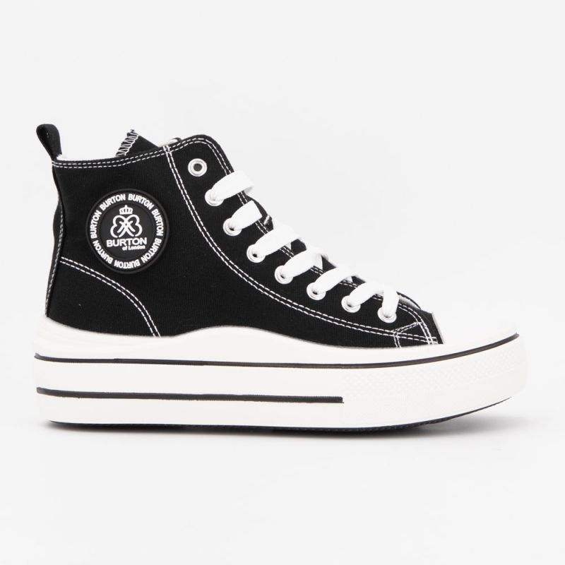 Basket montante toile melvina t37/41 Femme BURTON OF LONDON