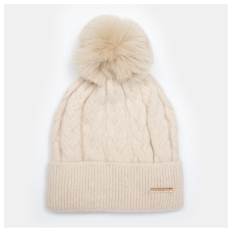 Bonnet angora beige man-jy-224070 Femme MANOUKIAN