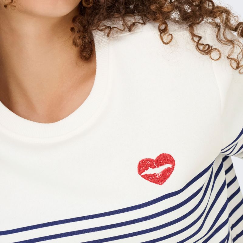 SWEAT ONLBINE CLOUD DANCER STRIPES MERMAID PRIN 15362089 4440