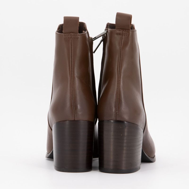 Bottine a talon black lather 23b-7891-2 t36/40 Femme ELWIN