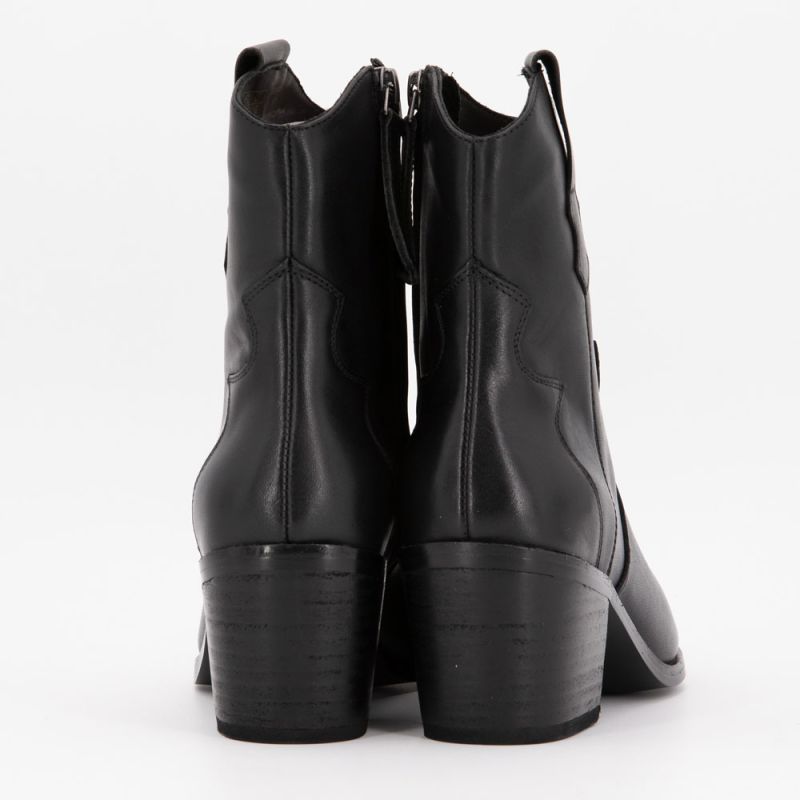 Bottine a talon black lather b-24456-1 t36/40 Femme ELWIN