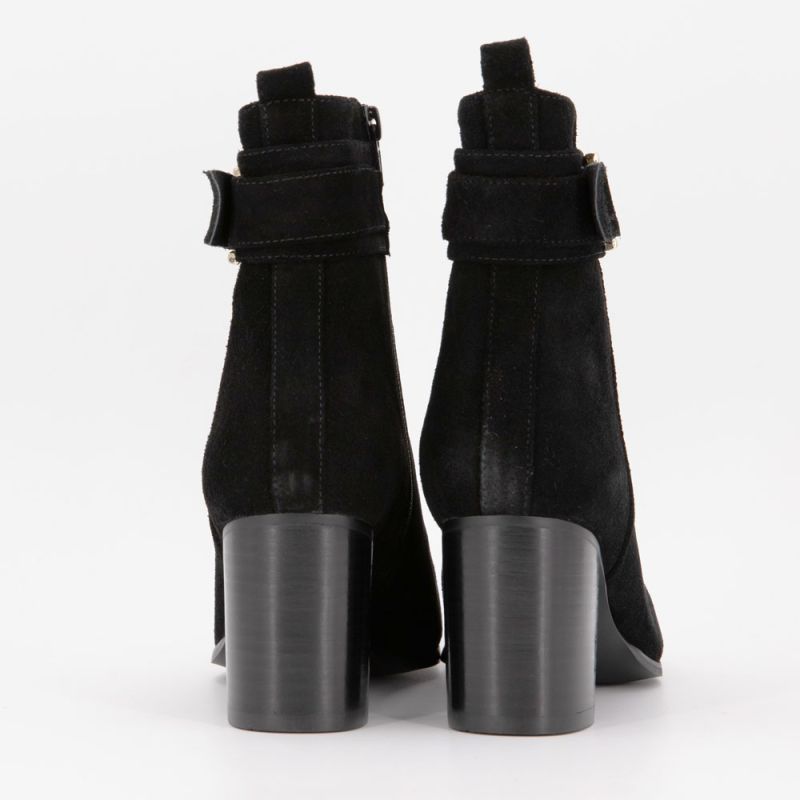 Bottine a talon black suede b-24459-1 t36/40 Femme ELWIN