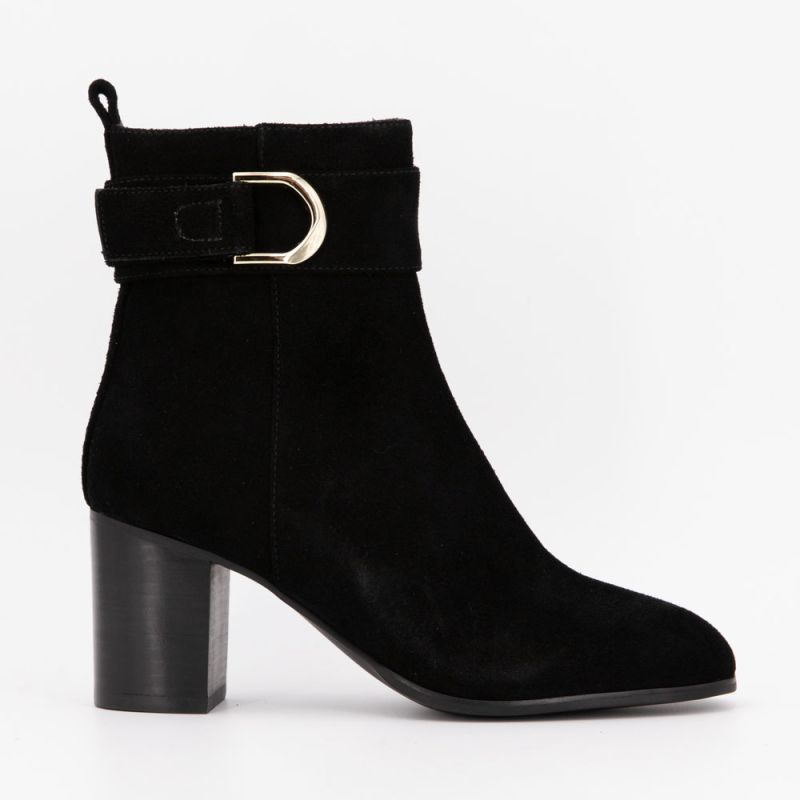 Bottine a talon black suede b-24459-1 t36/40 Femme ELWIN