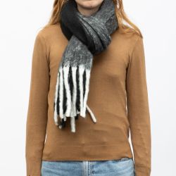 Echarpe noir blanc 50 x 190cm gp hh 252661 Femme GERARD PASQUIER