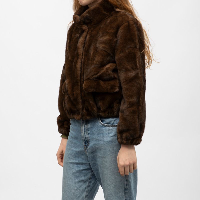 Manteau fourrure coffee h25bina f Femme GOLD AND SILVER