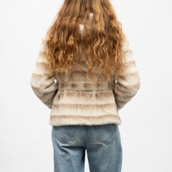 Manteau fourrure white h25bonbo Femme GOLD AND SILVER