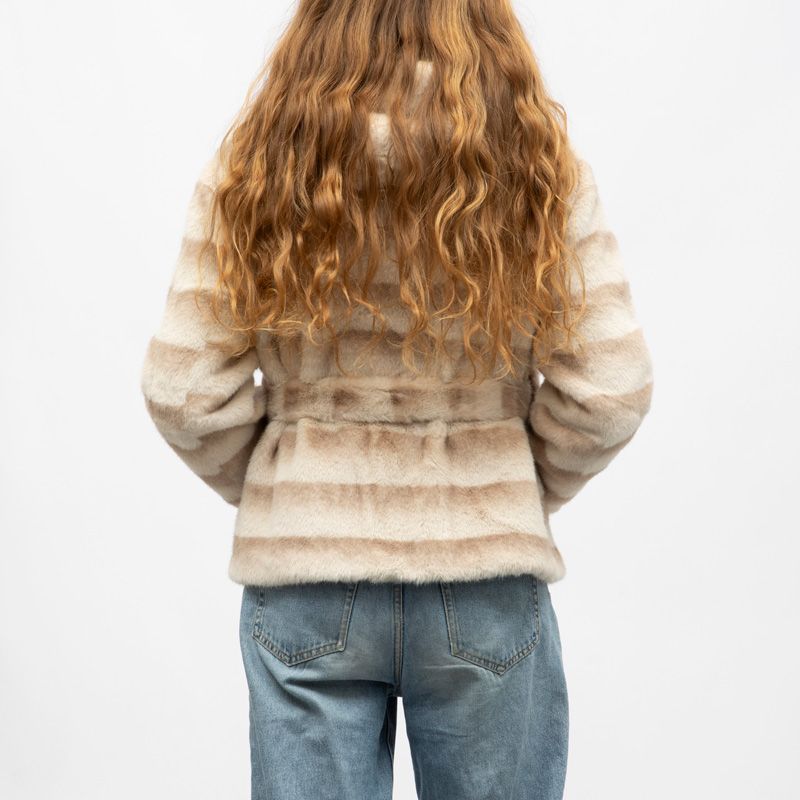 Manteau fourrure white h25bonbo Femme GOLD AND SILVER