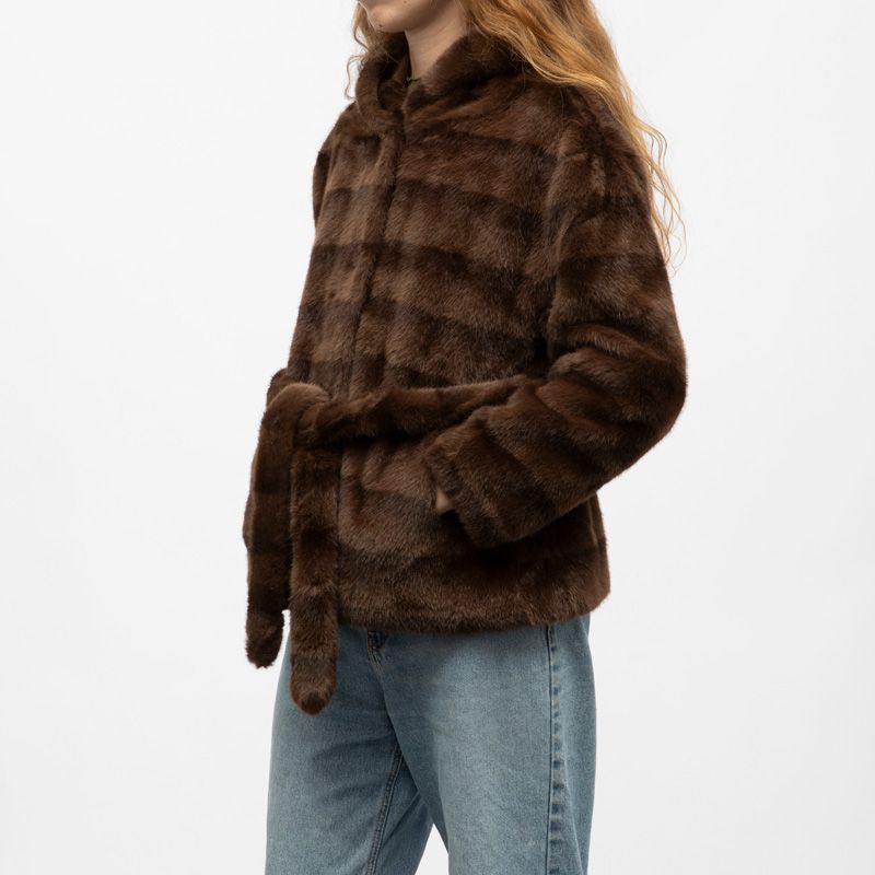 Manteau fourrure white h25bonbo Femme GOLD AND SILVER