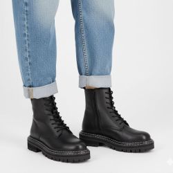 Bottines cuir grainé reine avec lacets Femme LES TROPEZIENNES PAR M.BELARBI