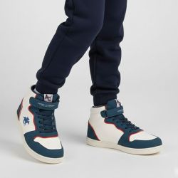 Baskets montantes avec lacets new york cheval brodé coloré Enfant AMERICAN COLLEGE