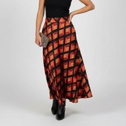 Jupe longue imprimé graphique à enfiler Femme IMPERIAL