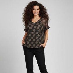Top transparent imrpimé formes rondes Femme IMPERIAL