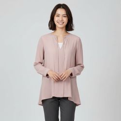 Chemisier rose pastel leger asymétrique col V Femme IMPERIAL