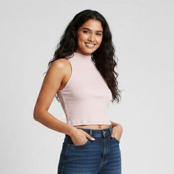 Débardeur couleur peau cotelé col cheminé Femme IMPERIAL