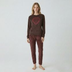 Pyjama long velours mot23172 Femme BILL TORNADE