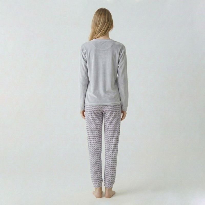 Pyjama long velours mot23172 Femme BILL TORNADE