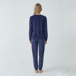 Pyjama long velours mot23172 Femme BILL TORNADE