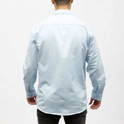 Bill00 chemise coton poly bleu ciel - nid d'abeilles Homme BILL TORNADE