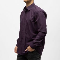 Bill00 chemise coton poly lie de vin - jacquard Homme BILL TORNADE