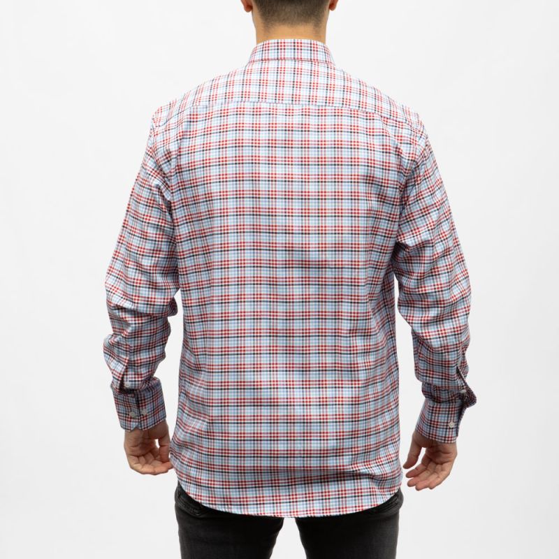 Bill00 chemise coton poly bleu marine - carreaux Homme BILL TORNADE