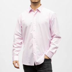 Bill00 chemise coton poly rose pÂle - faux-uni Homme BILL TORNADE