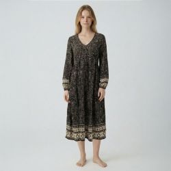 Robe vegetal noir esker Femme LES TROPEZIENNES PAR M.BELARBI