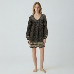 Robe vegetal noir crest Femme LES TROPEZIENNES PAR M.BELARBI