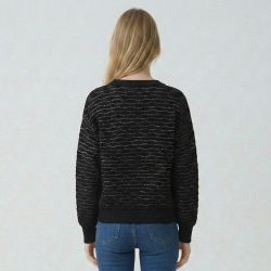 Pull col v noir redortiers Femme LES TROPEZIENNES PAR M.BELARBI