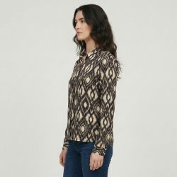 Blouse ikat beige noir erg Femme LES TROPEZIENNES PAR M.BELARBI