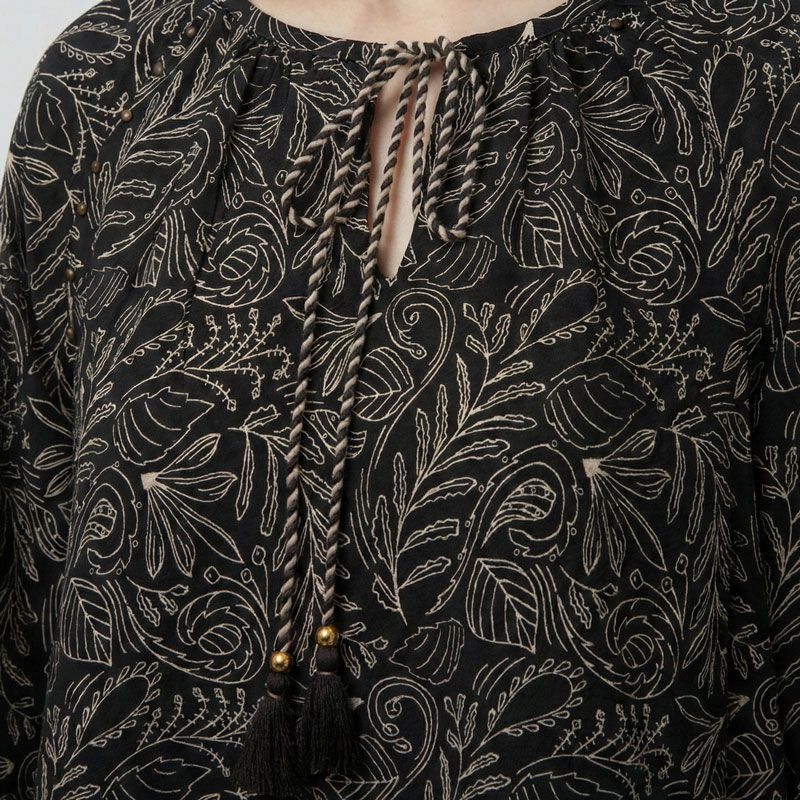 Blouse vegetal noir dune Femme LES TROPEZIENNES PAR M.BELARBI