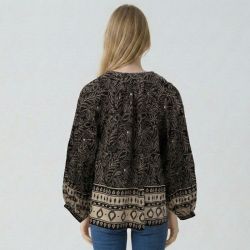 Blouse vegetal noir dune Femme LES TROPEZIENNES PAR M.BELARBI